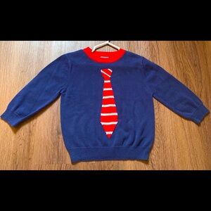Circo Navy Blue & Red Tie Sweater
